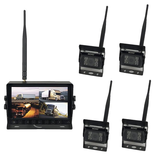 Boyo 7in4CH Digital Wireless Rearview System VTC703AHDQ4